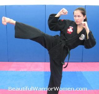 Woman doing a Martial Art